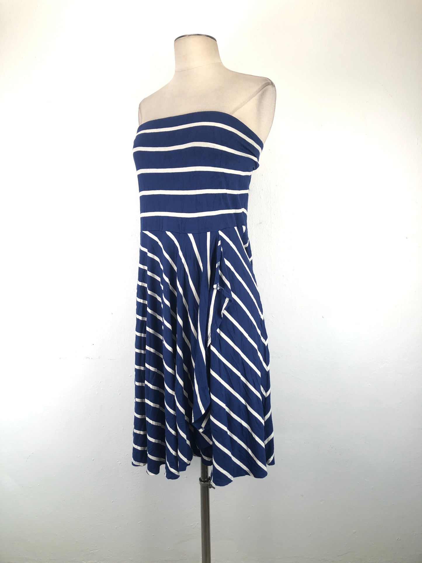 Vestido Azul de Rayas Ann Taylor