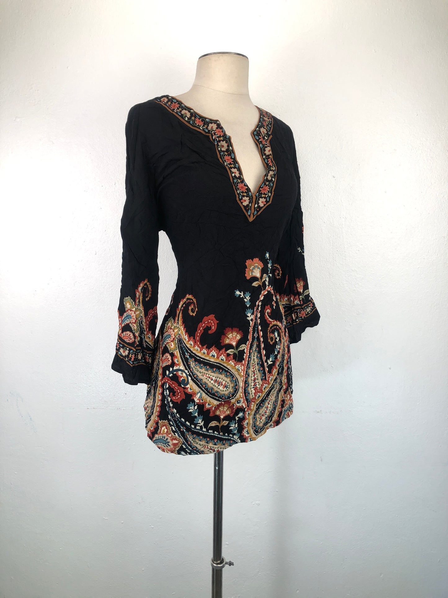 Blusa Negro de Flores Soft Surroundings