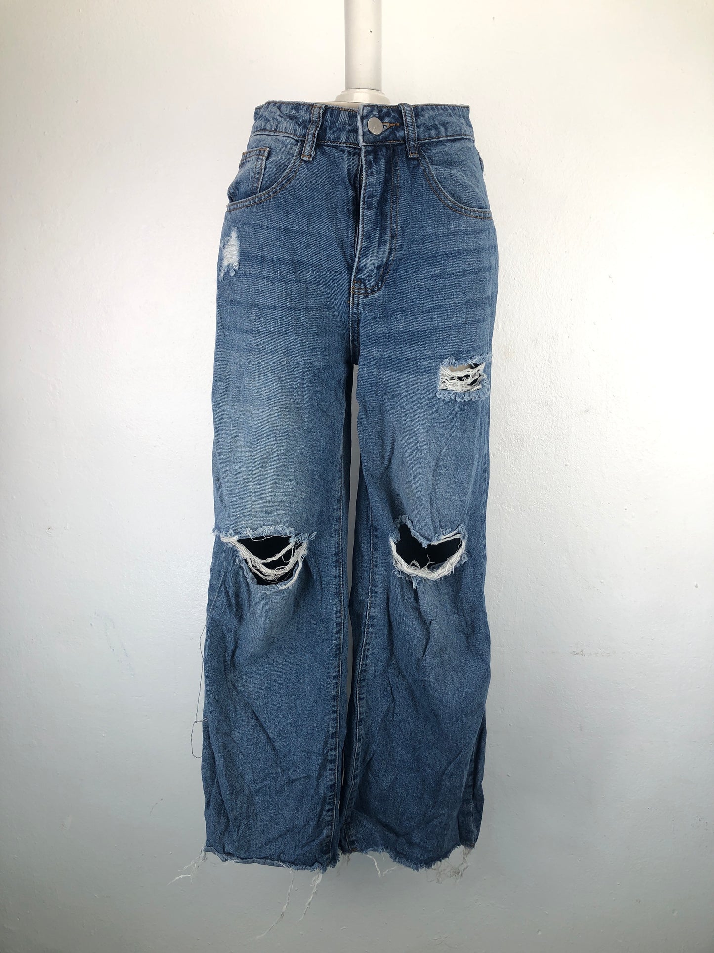 Pantalon Azul Mom Jeans Shein