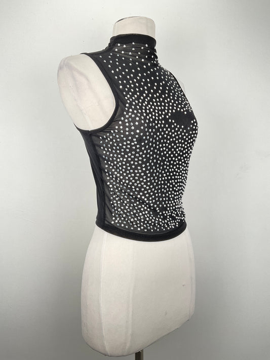 Blusa Negro de Brillo Shein