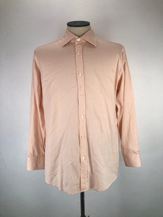 Camisa Naranja  de Rayas Boss