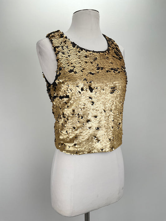 Blusa Dorado de Brillo Forever 21
