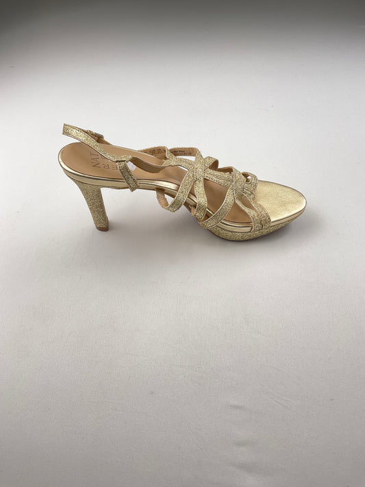Zapatilla dorado brillos Aliz