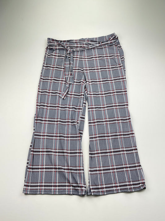 Pantalon Palazzo Gris de Cuadro Sjs