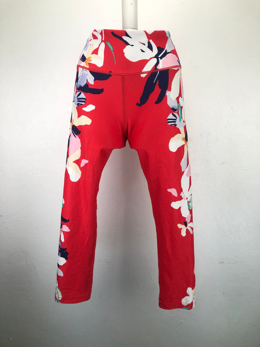 Licra Rojo Floral Deportivo Tek Gear