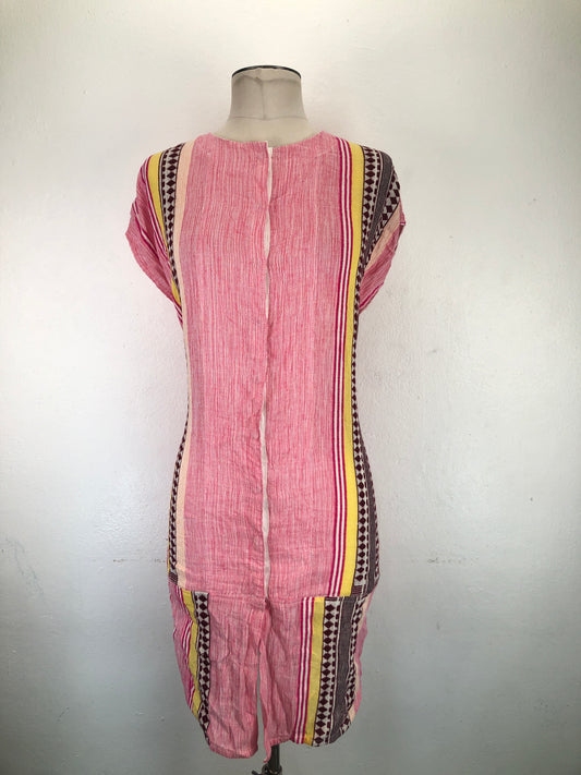 Vestido Rosado de Rayas Lemlem