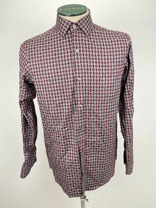 Camisa Rojo vino de Cuadro Hart Schaffner Marx