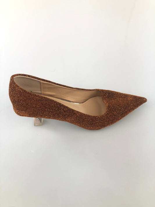 Zapatilla Dorado de Brillo de Tacon Variangis