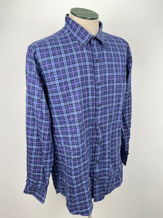 Camisa Azul marino de Cuadro Kirkland