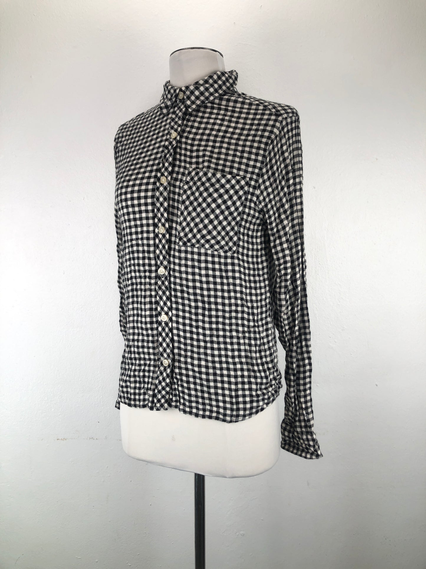 Camisa Negro de Cuadro Forever21
