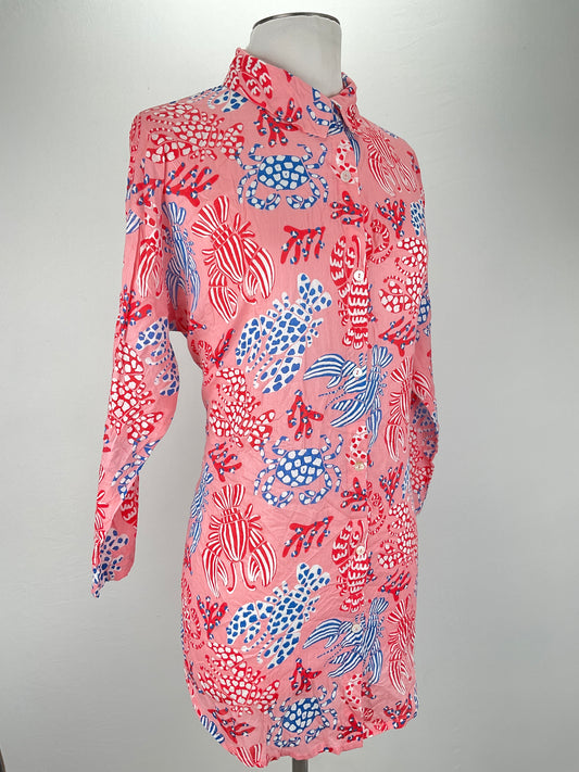 Camisa Rosado Floral Tex