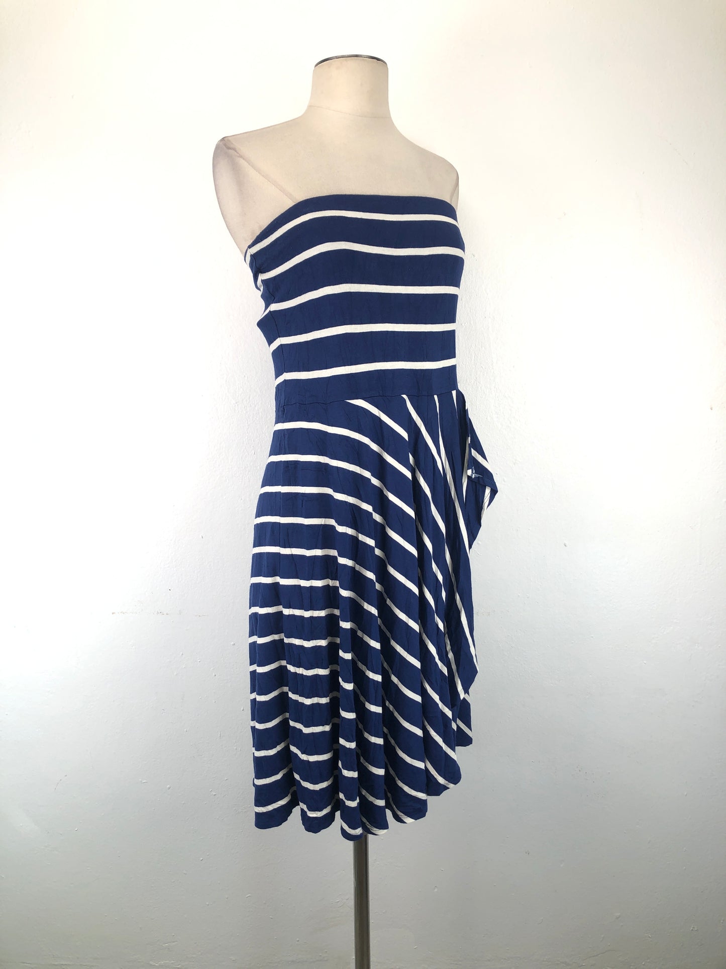 Vestido Azul de Rayas Ann Taylor