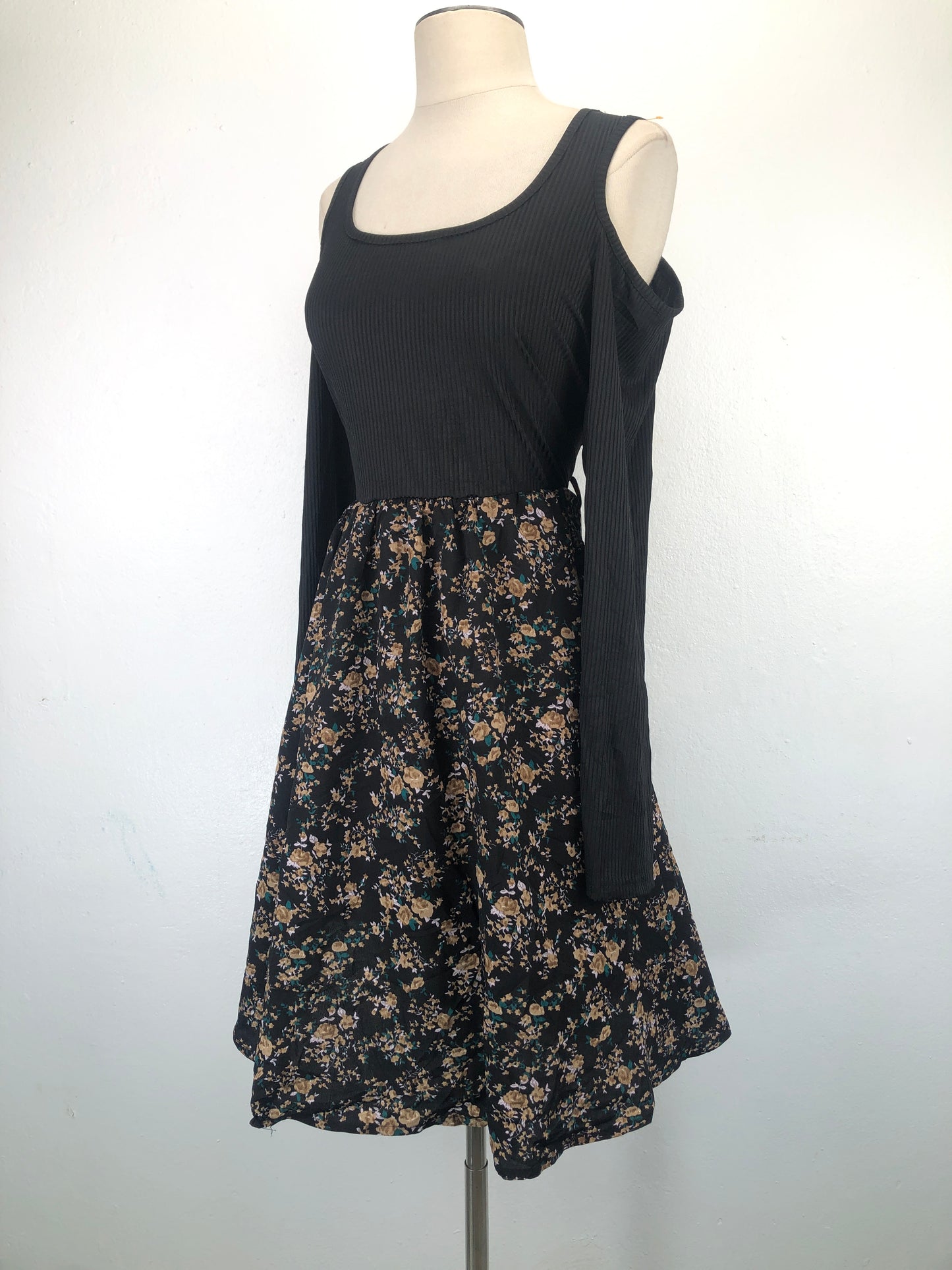 Vestido Negro De flores Shein