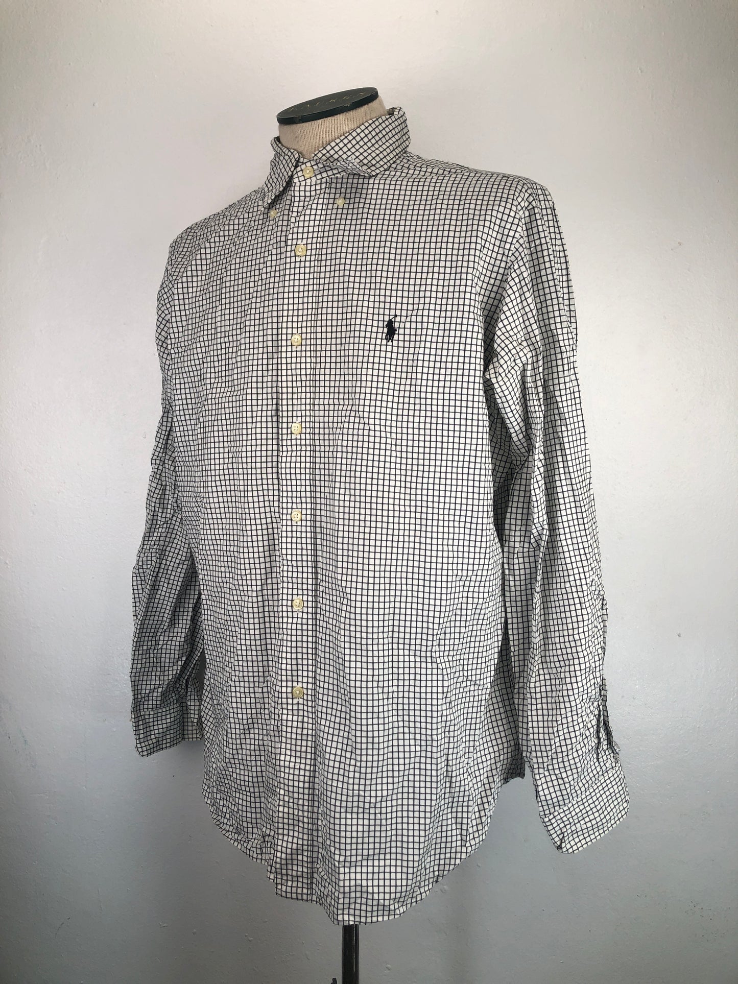 Camisa Blanco De Cuadro Ralpha Lauren