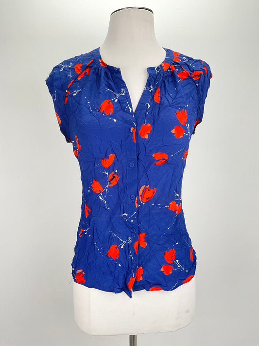 Blusa Azul Floral Daniel Rainn