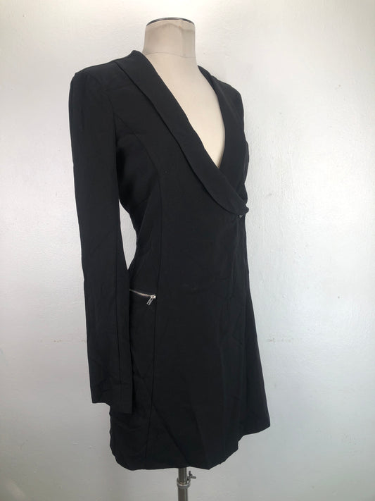 Vestido Tipo Blazer Negro Materia Girl