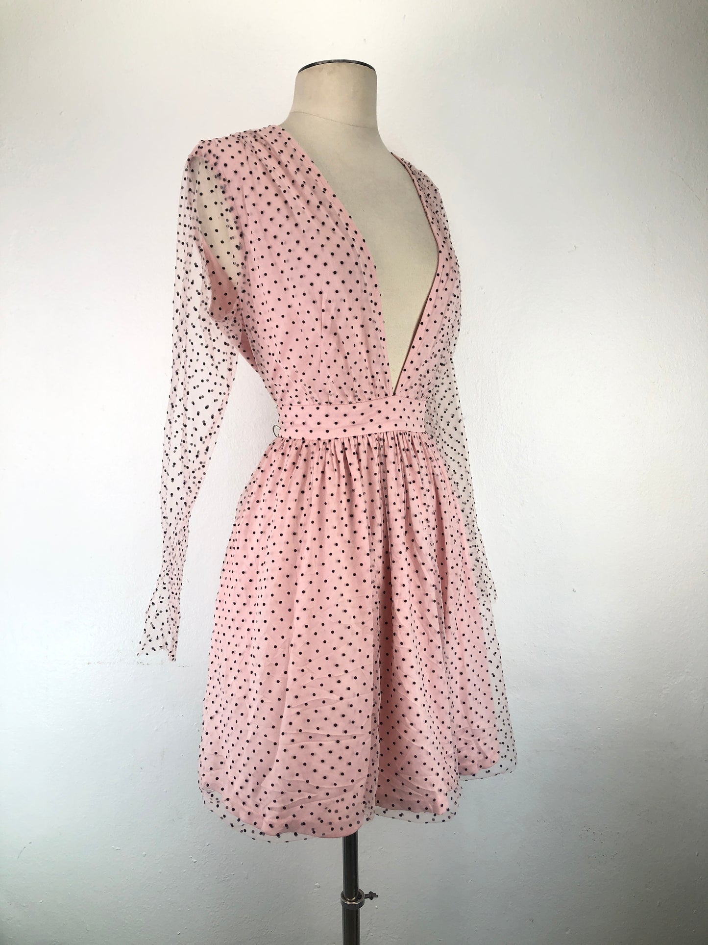 Vestido Rosado de Lunares Double Crazy