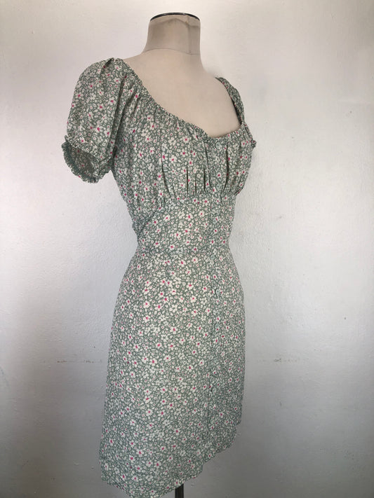 Vestido Verde Floral Trixxi