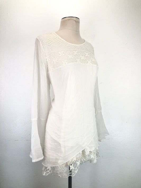 Blusa Blanco Floral Krazy Kat