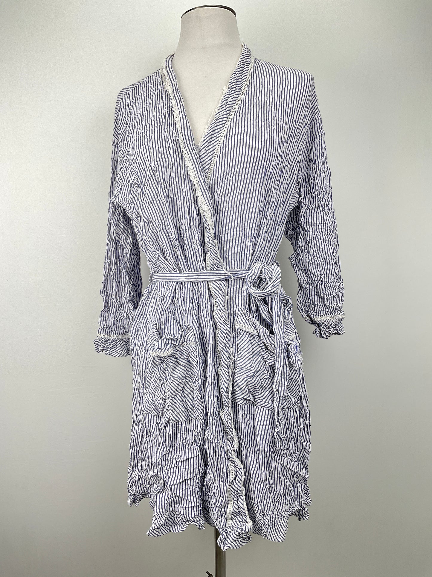 Bata de Dormir Blanco Rayas Elleen West