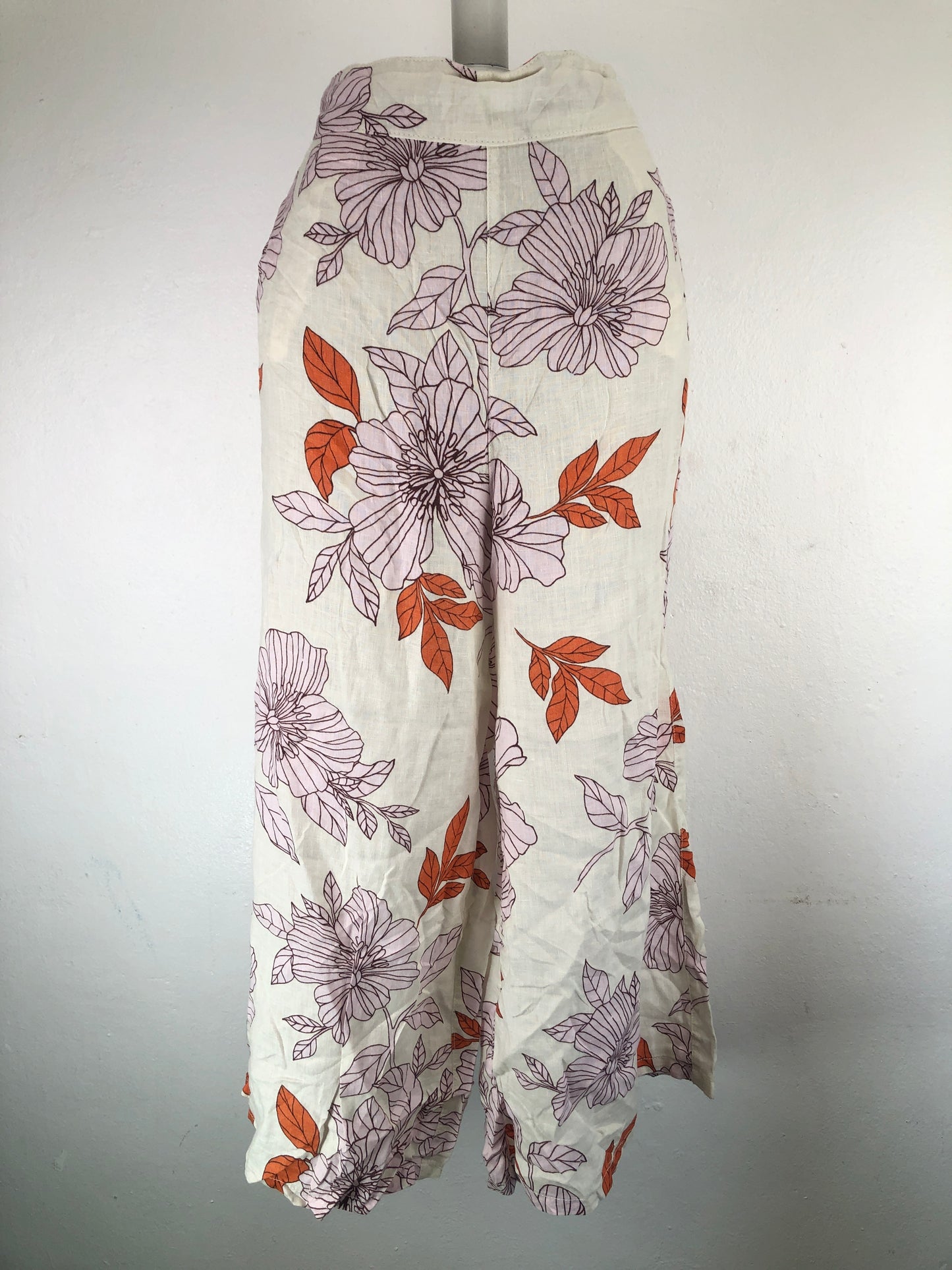 Pantalon Crema Floral de Palazzo Rachel