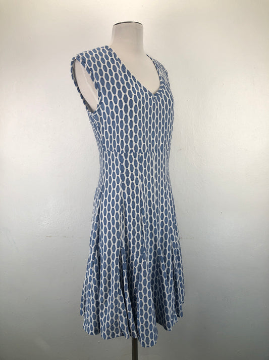 Vestido Gris Azulado de Lunares Taylor