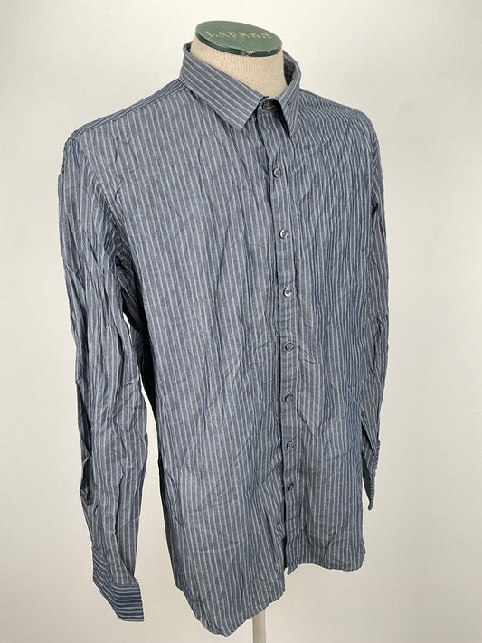 Camisa Gris de Rayas Slim fit