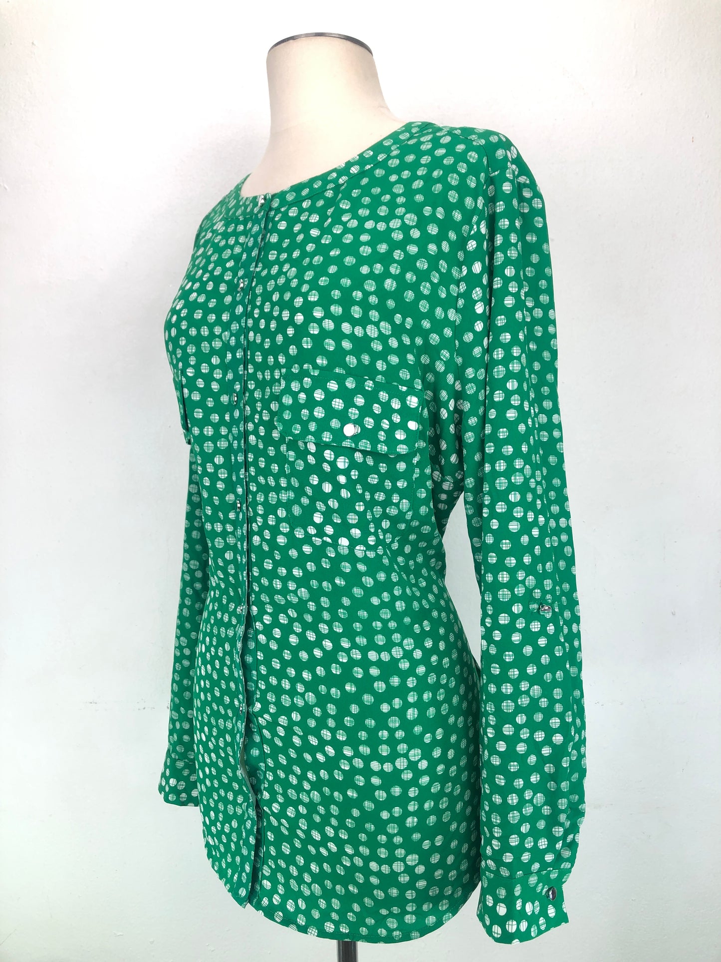 Blusa Verde Lunares Como Blu