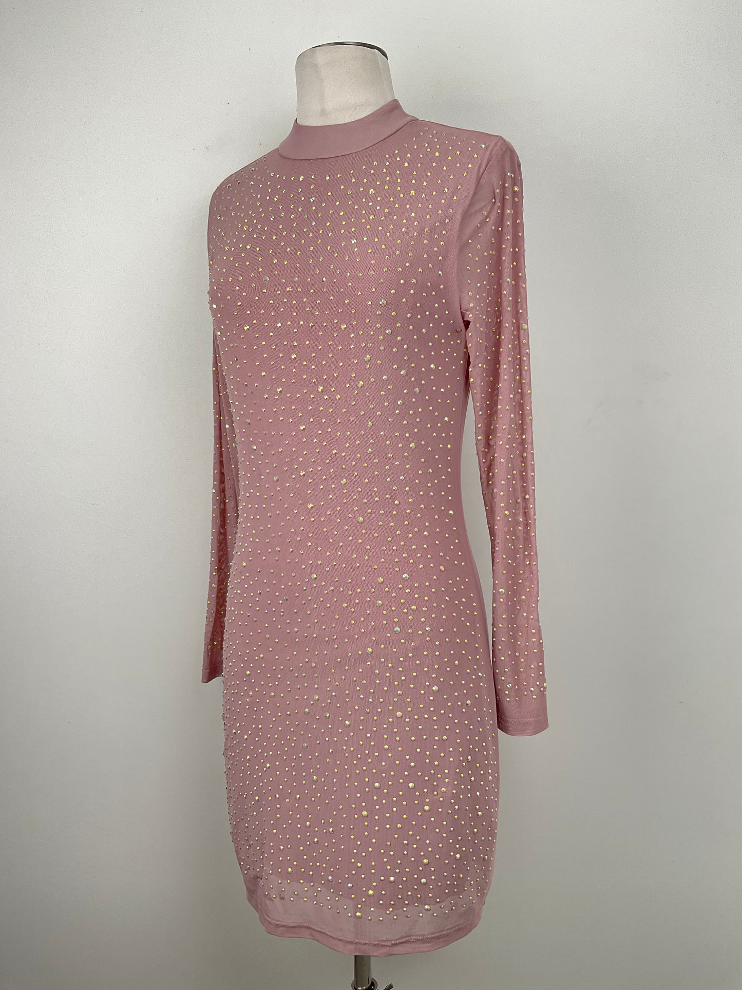 Vestido Nude de Brillo Charlotte Russe