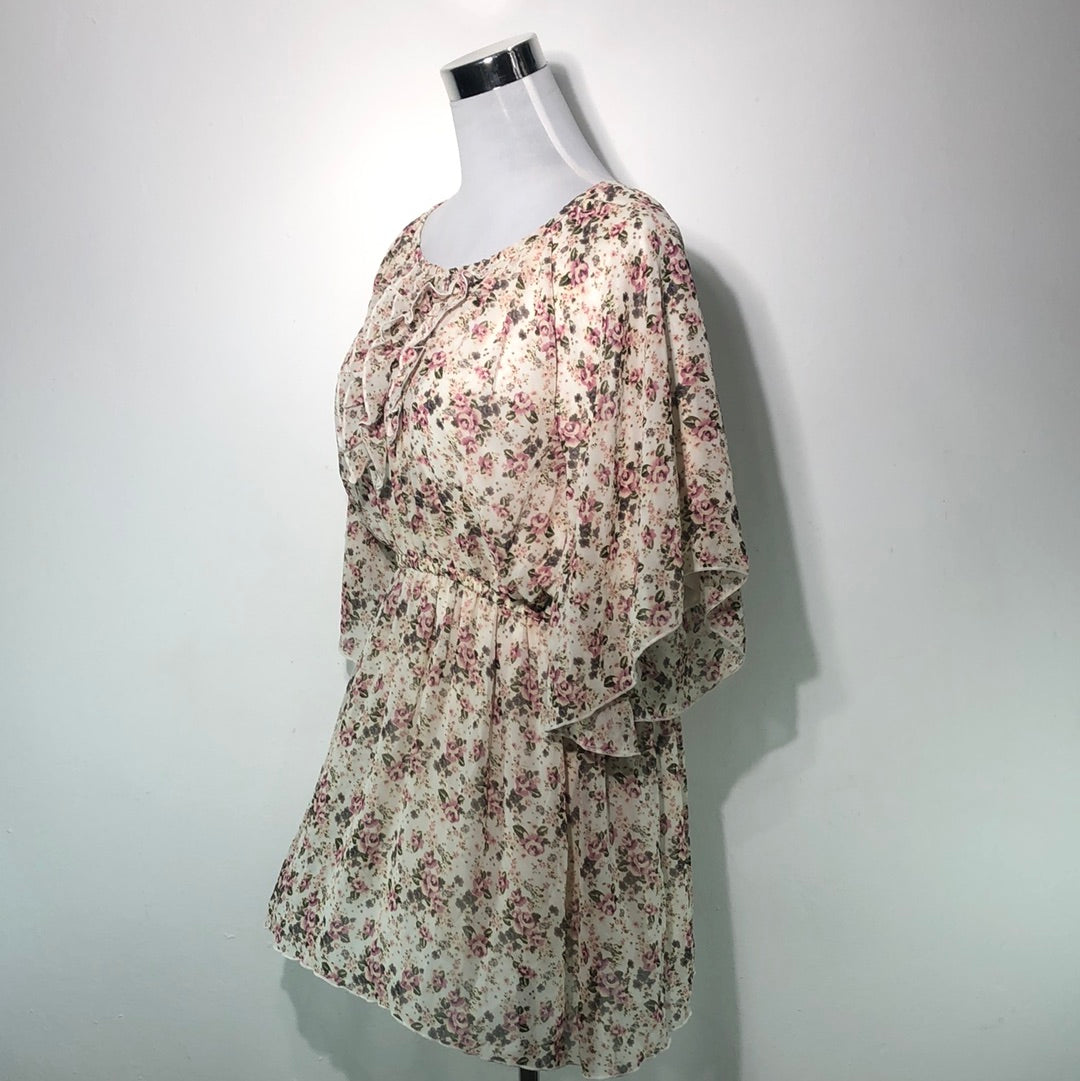 Vestido Crema de Flores Elbonny