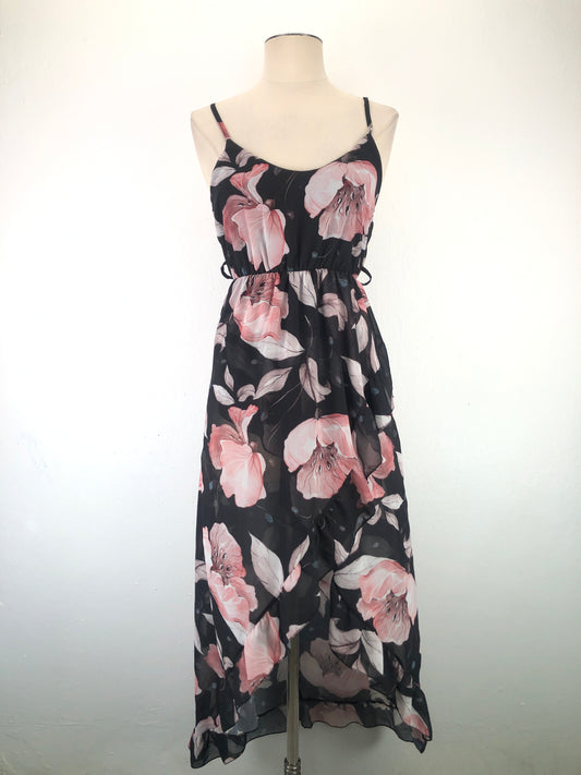 Vestido Negro de Flores Variangis