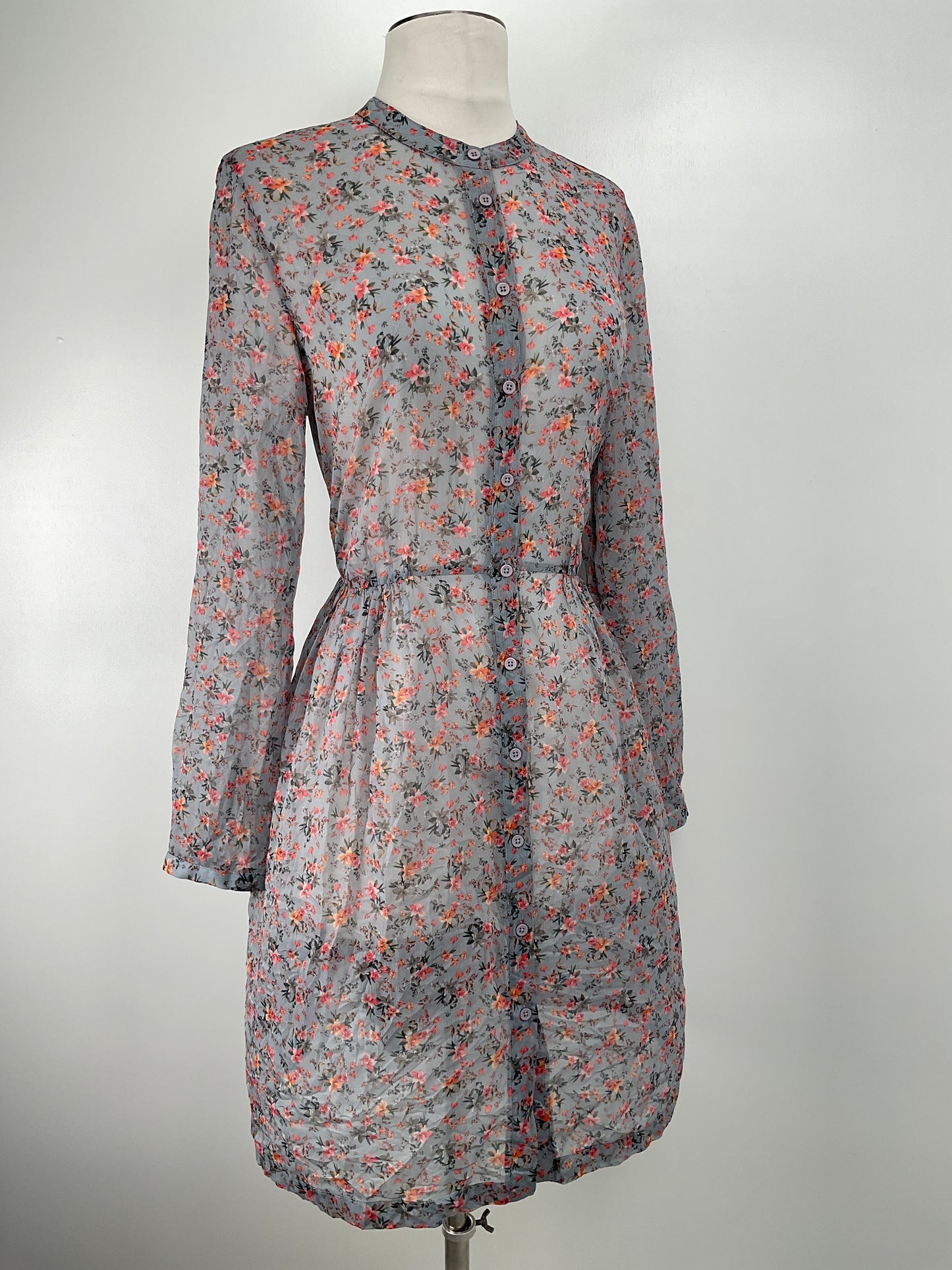 Vestido Gris floral French Connetion