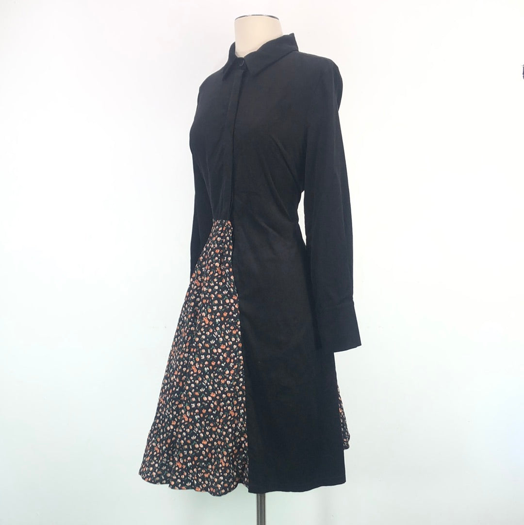 Vestido Negro De Flores Apparalel