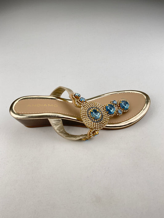 Zapatilla Dorado Plataforma Andiamo