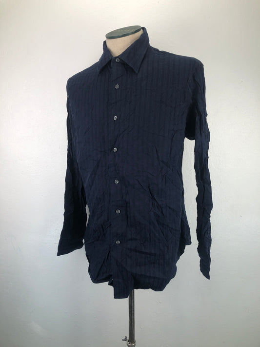 Camisa Azul Marino De Rayas Apt.9