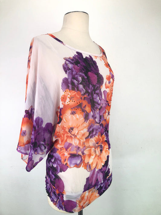 Blusa Multicolor de Floral Susan Graver