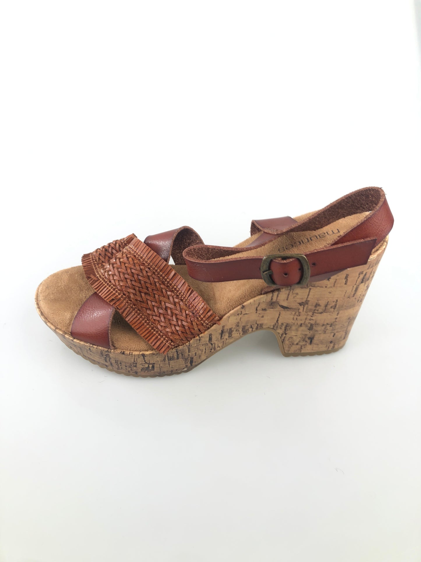 Zapatilla Marron de Tacon Mau rices