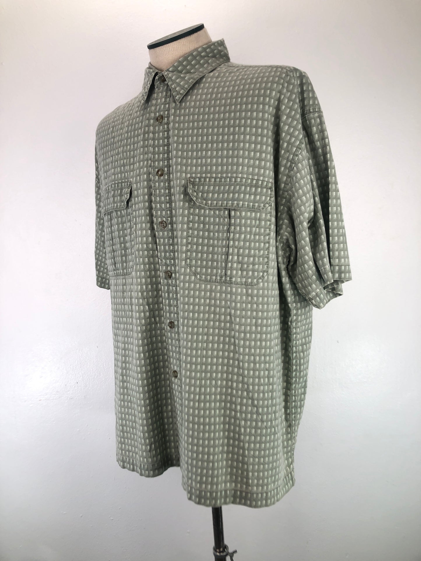 Camisa Verde de Cuadro Faded Glory