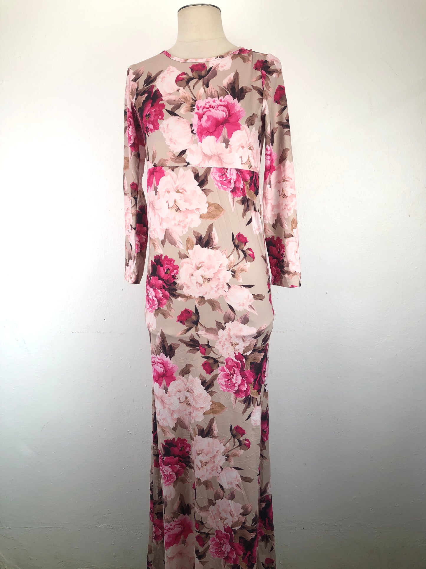 Vestido Crema de Floral Variangis