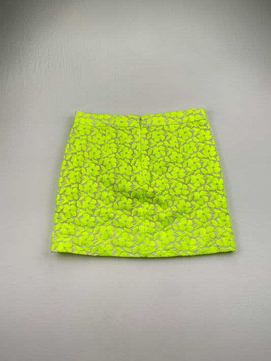 Falda Verde Linom Floral J. Crew