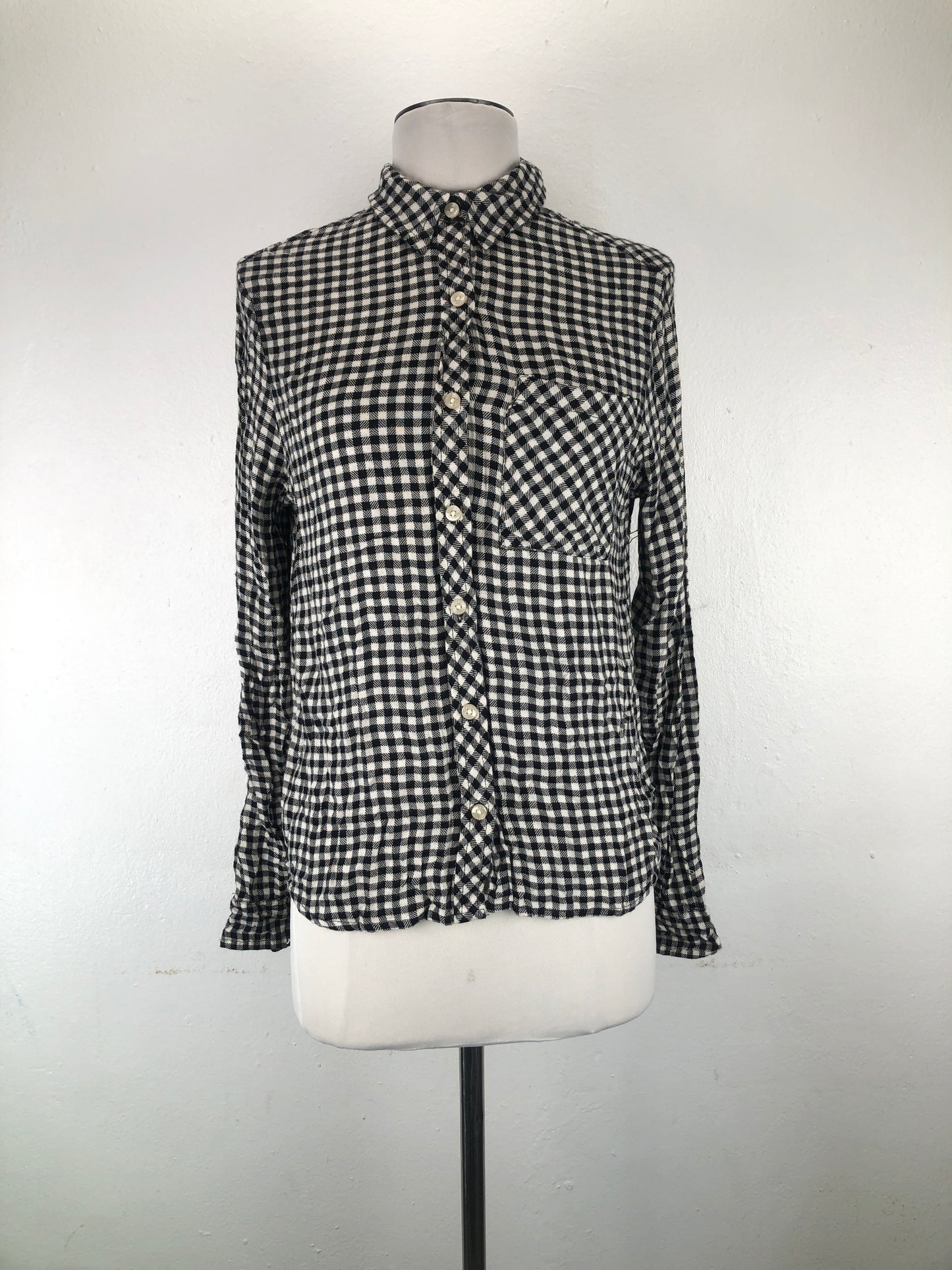 Camisa Negro de Cuadro Forever21