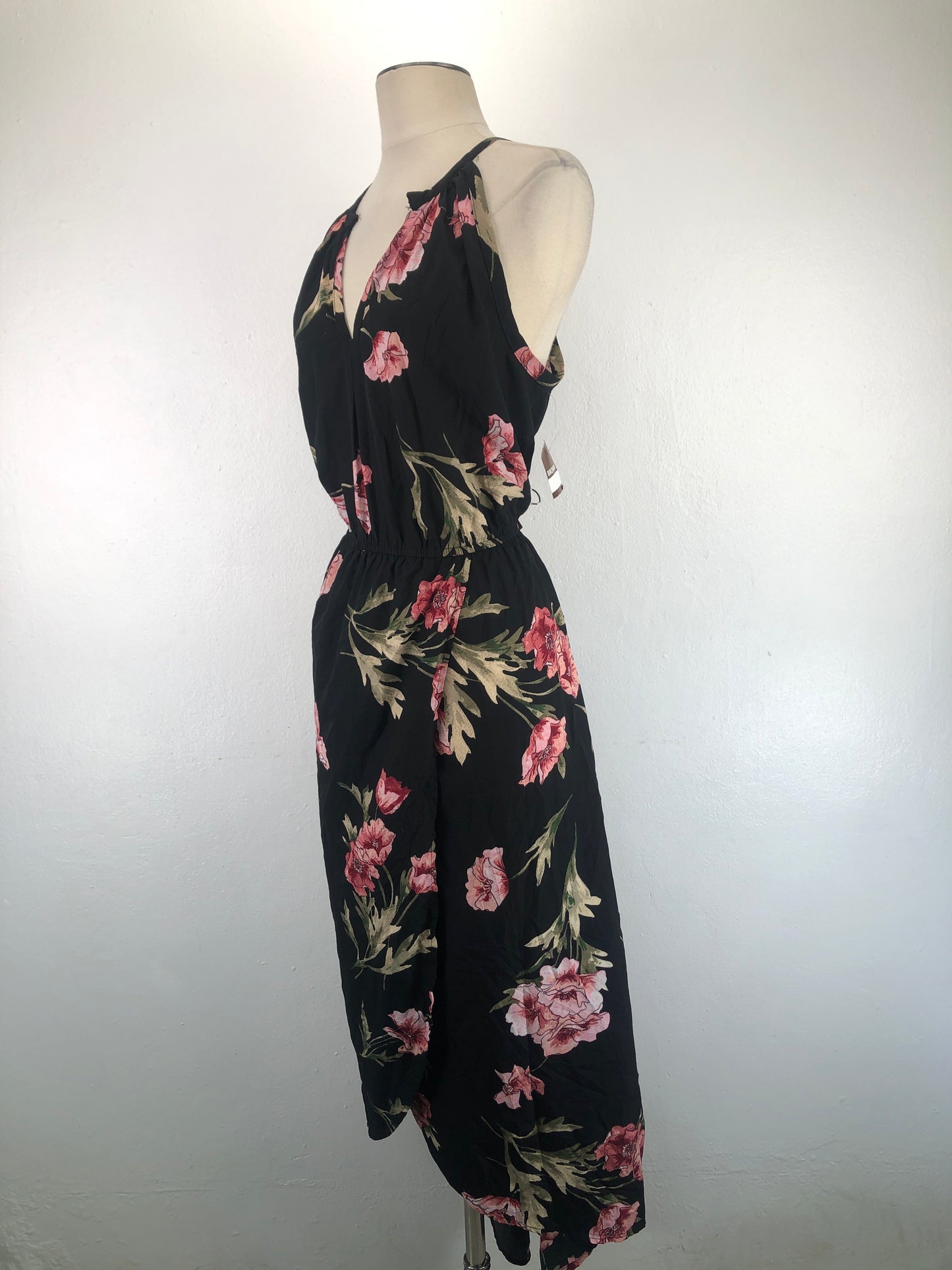 Vestido Negro de Flores Brown