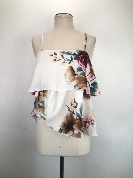 Blusa Blanco Floral Fashion Nova