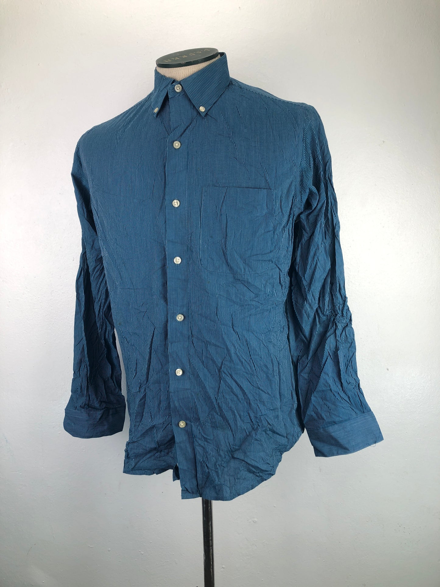 Camisa Turquesa De Rayas Van Heusen