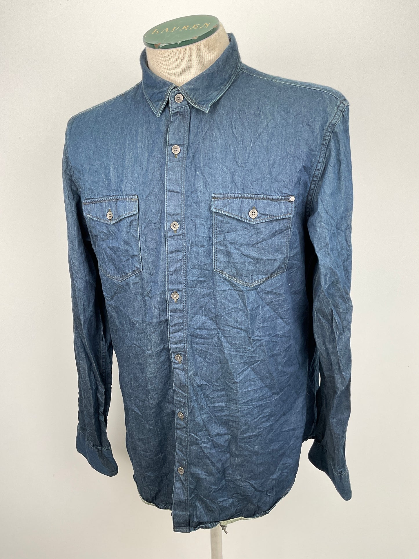 Camisa Jeans Azul Calvin Klein