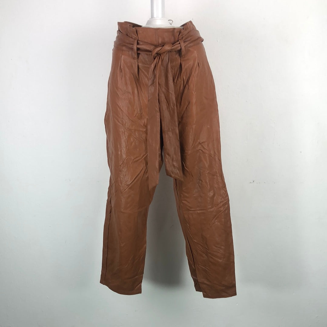 Pantalon en Leder Chocolate Commando