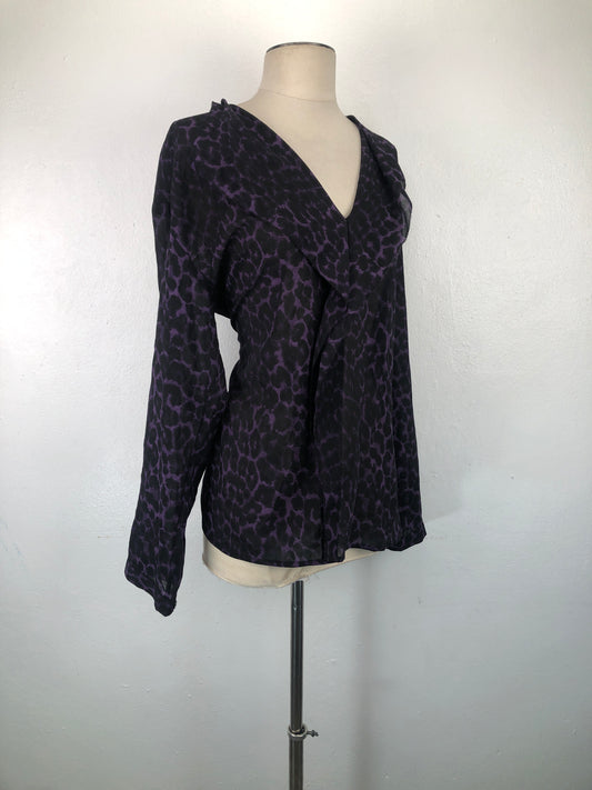 Blusa Negro de Lunares Ann Taylor