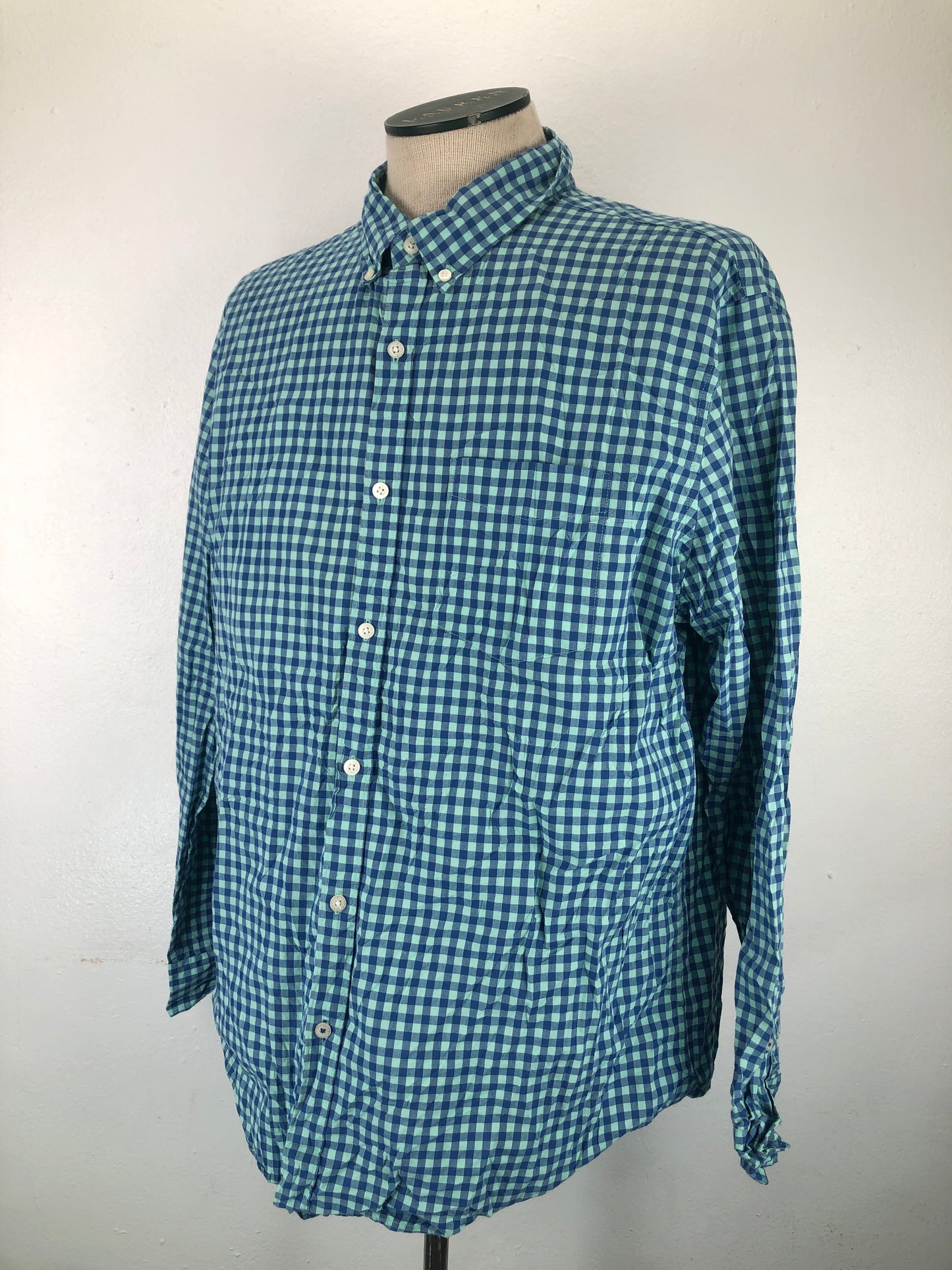 Camisa Turquesa de Cuadro American Eagle