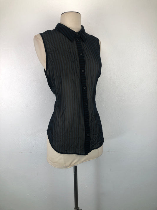 Camisa Negro de Rayas Forever 21