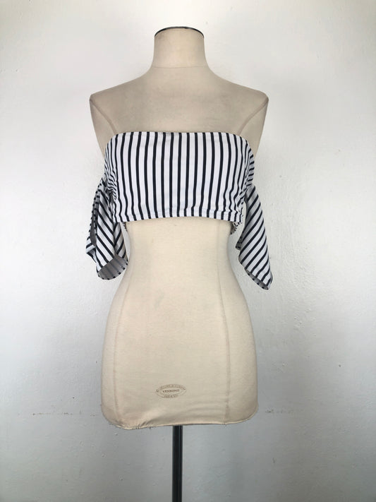 Blusa Blanco De Rayas Variangis